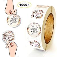2 Designs Flower Shape Thank You Stickers Roll (1000 Stickers/Roll) Adhesive Labels 1.5 inch with Flower Decorative Sealing Stickers for Christmas Gifts,Cards, Wedding, Party,Envelope,Present