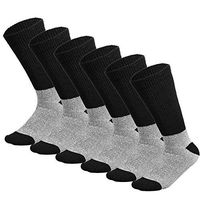 Doctor Recommend Thermal Diabetic Socks Keep Foot Warm Non-Binding Crew Socks For Men Women 6pk Black 10-13