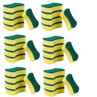 MINGLIFE Home Kitchen Double Layer Soft Strong Water Absorption Dishwashing Sponge Sponges Kitchen Nano Emery Magic Clean Rub Pot Rust Focal Stains Sponge Removing Kit (B30 pcs)