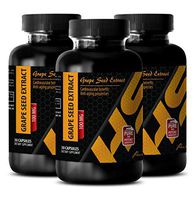 Regulate Blood Pressure - Pure Grape Seed Extract 100 Mg - Grape Seed Vitamin - 3 Bottles - 90 Capsules