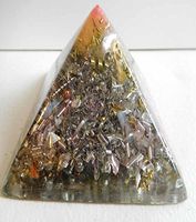 #74 Clear F.Pink Large Pyramid Crystal Orgone Energy Generator 528Hz/7.83Hz/Advance Harmonics (2"H-51mm 3.5"B-89mm, 74 Clear F.Pink)