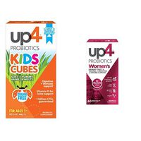 up4 Kids Cubes Probiotic Supplement, 40 Soft + Yummy Vanilla Melts and up4 Women's Probiotic Supplement, 60 Capsules