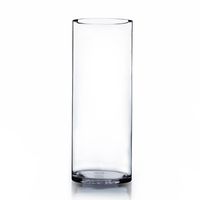 WGV Cylinder Vase, 4" W x 12" H, Floral Container, Glass Candle Holder Centerpiece Planter Terrarium for Wedding Party Event, Home Office Decor, Clear, 1 Piece