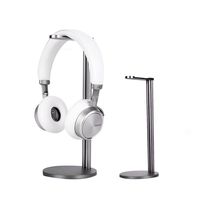 EletecPro Headphone Stand Holder,Universal Aluminum Alloy Gaming Headset earphone Holder Table Desk Display Rack Hanger Orgnizer Support For All Headphone Sizes (Grey)