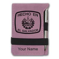 Mini Notepad, Hecho En El Salvador, Personalized Engraving Included (Pink)