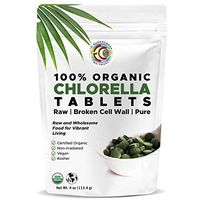 Earth Circle Organics, premium Chlorella tablets, USDA Organic, Kosher, highest potency, pure Chlorella raw superfood, cracked cell wall, high in protein, no additives or fillers - 400 Tablets
