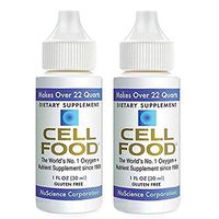 Cellfood Liquid Concentrate, 1 oz. (2 Pack) - Original Oxygenating Immune Support Formula - Seaweed Sourced Minerals, Enzymes, Amino Acids, Electrolytes - Gluten Free, Non-GMO, Certified Kosher