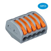 222-415 LEVER-NUTS 5 Conductor Compact Connectors 50 Pack