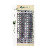 HealthyLine PEMF Infrared Heating Pad - Photon Light Therapy - Amethyst Jade Tourmaline Healing Crystals - TAJ Mat (76in x 32in Full-Body Large)