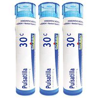 Boiron Pulsatilla 30c, 80 Pellets, Homeopathic Medicine for Cold with Thick, Yellow Discharge, 3 Count