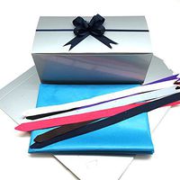 PEPPERLONELY (Set of 10) 10x5x4 Silver Decorative Boxes Gift Packaging Boxes for Presents, Holiday Bakery Boxes for Cookies, Clothes Gift Boxes, Pull Bows and Tissue Paper Included