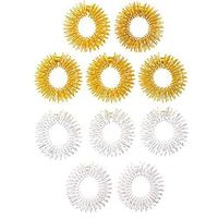 Ktyssp 10 Pcs Acupuncture Finger Massage Ring Health Care Body Acupressure Massager Set