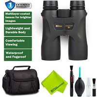 Nikon 10x42 ProStaff 7S Binocular (Black) 16003 + Deluxe Cleaning Kit + Case + 1 Year Extended Warranty