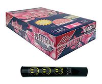 Herb Airtight Tube Pocket Protector with Juicy Jay's Bubblegum 1.25 Flavored Hemp Rolling Papers 24 Count Box DC Crafts Nation- Happy Face