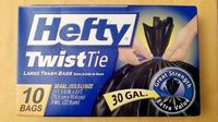 Hefty Twist Tie Large Trash Bags 30 Gal.(113.5 L.) - 10 Bags