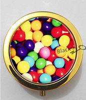 BlackKey Bubble Gum Bubblegum 3-Compartment Decorative Pocket Gift Box Case Organizer for Pill, Color 2 -904