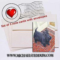 Michael Steddum Walk Scottish Terrier Note Card Set