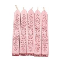 ForuMall 5pcs Antique Sealing Candle Square Style Sealing Wax Stick Wax With Wick
