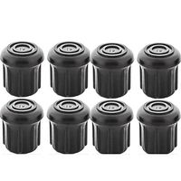 Lot of 8 Heavy Duty Rubber Cane,Walking Stick,Crutch,Walker Tip/End/Feet 7/8"