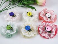 16pcs Round Lace Button Flower Appliques/craf/sewing Pick Color (Mix)