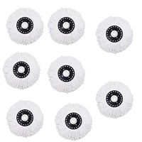 7try New 8pcs Microfiber Mop Head Refill For HSN Hurricane Magic Mop 360 Spin Replacement Mophead