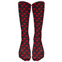 Kisses Red Lips Pattern Compression Socks For Mens & Womens Unisex Comfortable Stockings For Sports