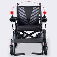 Foldable Electric Wheelchair Heavy Duty Lightweight Mobility Folding Power Chair,Convenient for The Elderly to Travel, Medical Transport Assistance Wheelchair Small Mobile Chair