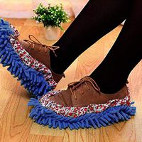 Kioiur Mopping Floor Shoe Cover, Creative Superfine Fiber Lazy Cleaning Wipe Mopping Floor Shoe Cover