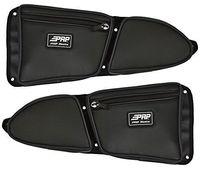 Pair of Side Door Bags For Stock 2 Seat Polaris RZR XP 1000 Doors With Black Piping - One Driver Side Bag, One Passenger Side
