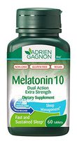 Adrien Gagnon Melatonin 10 mg - Extra Strength Sleep Aid - All Natural Sleeping Pills for Adults - Dual Action Time Release - Fast-Dissolving - Vegan, Gluten-Free, Non-GMO (60 Tablets)