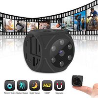 Hidden Camera，Mini Camera HD 1080P/720P Wireless Small Portable Night Vision Motion Detection Cam Built-in Magnetic&Wearable for Home, Car, Office and Outdoor