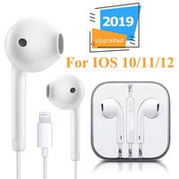 Lighting Connector Earbuds Earphone Wired Headphones with Microphone and Volume Control,Stereo Sound,Compatible with iPhone 11 Pro Max/Xs Max/XR/X/7/8 Plus Plug and Play Cell Phone Minutes