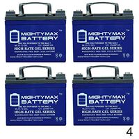 Mighty Max Battery 12V 35AH Gel Battery for Mobility Rascal Scooter Wheelchair - 4 Pack Brand Product