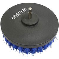Milcoast 5-inch Round Full Bristle Medium Duty Drill Brush - Multi-Purpose Power Scrubbing Attachment for Power Drills - for Tile, Grout, Linoleum, and General Purpose Scrubbing (Medium Duty)