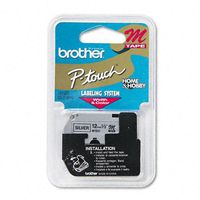 Brother P-Touch : M Series Tape Cartridge for P-Touch Labelers, 1/2w, Black on Silver -:- Sold as 2 Packs of - 1 - / - Total of 2 Each