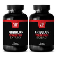 Tribulus Terrestris 1000mg - Standardized 40% Saponis Extract - Natural Testosterone Booster (2 Bottles 180 Tablets)
