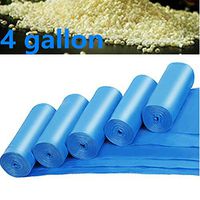 LIGHTONLINE Biodegradable Trash Bags,100 Counts 5 Rolls Small Trash Bags 4 Gallon Garbage Bags Recycled Degradable Small Trash can Bags for Bathroom Bedroom Home Kitchen Office Garden,Blue