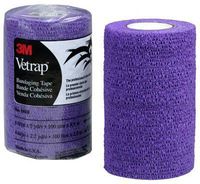 3M Vetrap 4" Bandaging Tape, 4"x 5 Yards (Purple, 18 Rolls)