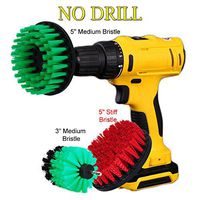 HIFROM 3pcs Drill Brush - Scrub Attachments Cleaning Stiff Medium Bristle Drill Brush for Bathrooms Tile Glass Carpets Tires Boats Kitchen Stoves Cabinets