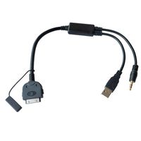 Cacys-Store - Multifunction Car Supplies Charging Line Audio Cable Jack Lead USB Data Adaptor Accessories For IPhone For MINI Cooper Aux