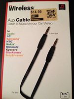 Just Wireless Aux Cable 3.5mm Jack Flat Wire 6 Ft