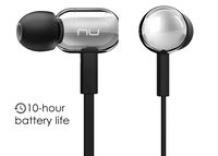 NuForce BE Live2 Affordable Wireless Earbuds with Microphone, Gym Headphones, 10h Battery, AAC Support for iPhone and Android, Sweat Proof IPX5, Noise Isolating Design, Metal housing (Silver)