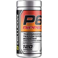 Cellucor P6 Ripped Testosterone Booster For Men + Thermogenic Weight Loss Formula, Build Strength & Lean Muscle, Boost Metabolism & Energy, 120 Count