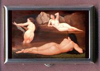 Three Nude Nymphs Ancient Goddesses Mythology Art Decorative Pill Box