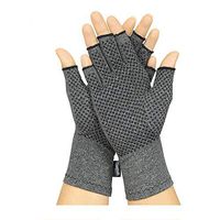 ZZYYZZ Arthritis Hand Compression Gloves, Semi-Finger Gloves,for Daily Use of Arthritis Joint Pain Relief, Carpal Tunnel for Men and Women (1 Pair),L