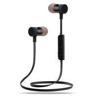 DZT1968 Bluetooth 4.1 Wireless Handfree efficiency Headphone Stereo Sports Earbuds In-Ear Headsets (Black)