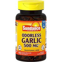 Sundance Odorless Garlic 500 mg Tablets, 90 Count