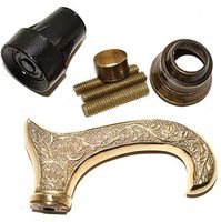 Nautical World Hand Carved Wooden Walking Stick Cane with Golden Handle, Affordable Gift Decorative Walking Cane Fashion Statement for Men/Women/Seniors/Grandparents! Item