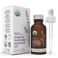 Rooterra Organics Lavender Essential Oil | 100% USDA Organic Therapeutic Grade | Pure Undiluted | Best Aromatherapy for Anxiety & Sleep | Oil Diffuser & Topical Use | Certified Vegan | 30ml