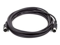 Monoprice MIDI Cable - 20 Feet - Black with Keyed 5-pin DIN Connector, Molded Connector Shells